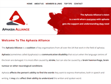 Tablet Screenshot of aphasiaalliance.org